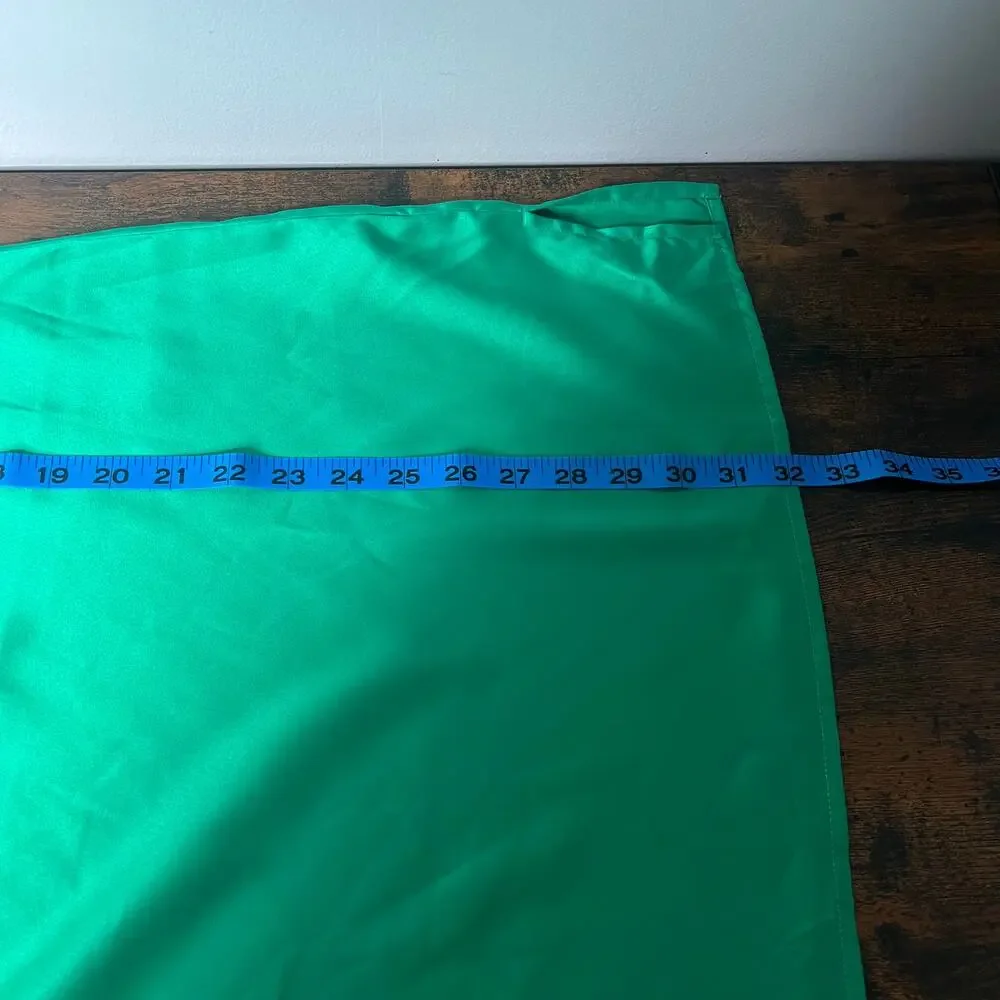 Women's Kelly Green Satin Nightgown Lace Trim Babydoll Sz M Fairy Y2K Jewel Tone